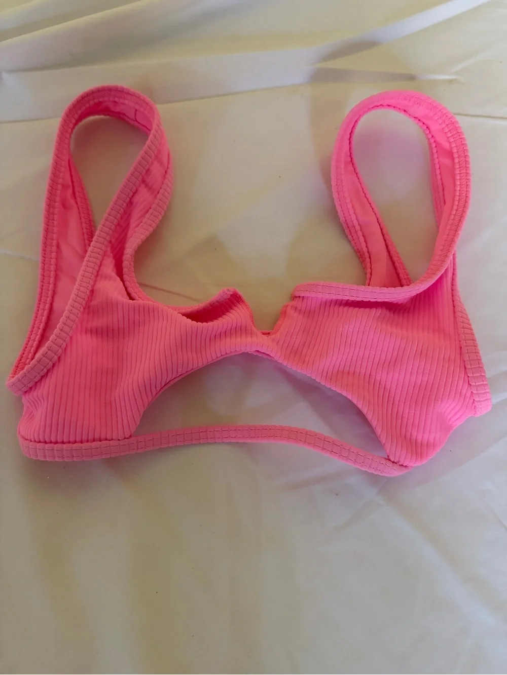 Frankie’s bikinis cole top swimsuit xs hot pink